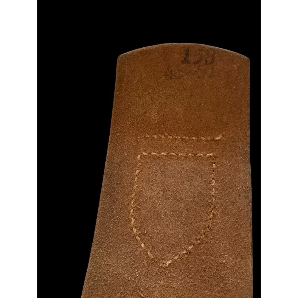 Vintage Hunter Leather Gun Ammo Belt 158 Brown Brass Buckle 53